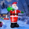 14FT Christmas Inflatable Santa Claus Outdoor Decorations