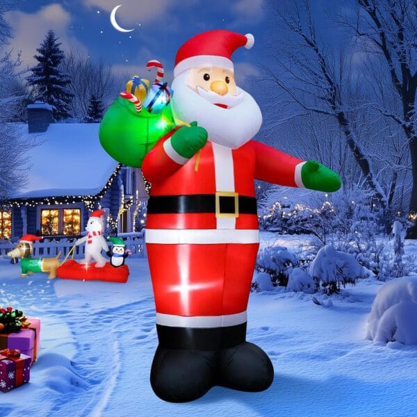 14FT Christmas Inflatable Santa Claus Outdoor Decorations