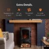 81ZUAXbJKPL._AC_SL1500_ Vonhaus Electric Log Burner 2000W β 2 Heat Settings β Black
