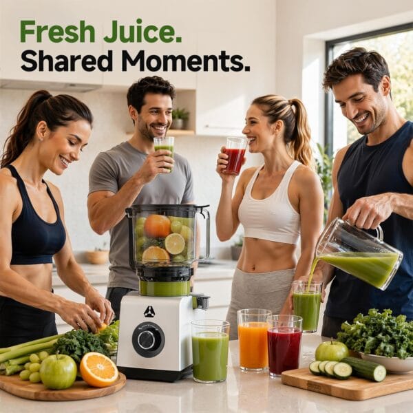 AAOBOSI 3-in-1 Cold Press Juicer, 165mm Wide Feed Chute for Whole Fruits
