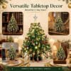 DIY Beaded Christmas Tree Kit with Lights, 3D Holiday Craft Set