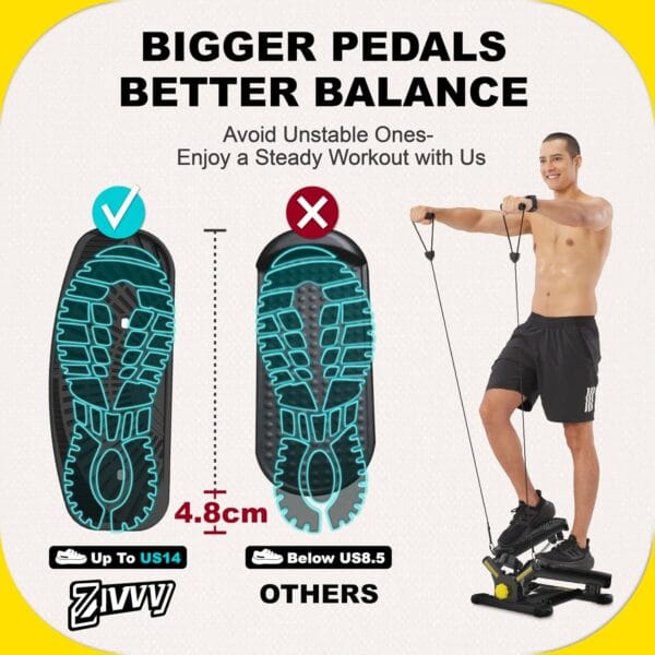 ZIWWVY Stepper Machine with Resistance Bands