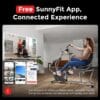 Sunny Health & Fitness Smart Recumbent Cross Trainer for Full-Body Exercise