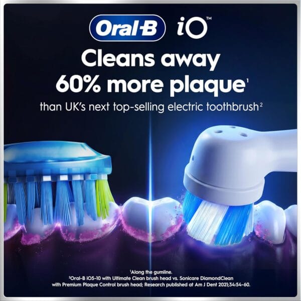 Oral-B iO6 Electric Toothbrush, Grey, with Travel Case and Spare Head