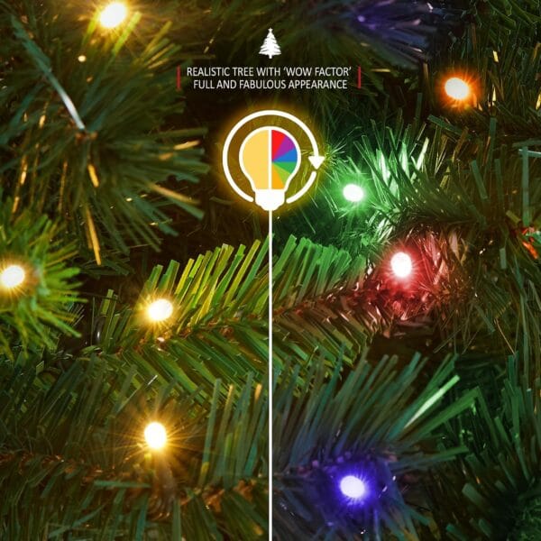 VeryMerry 6FT Pre Lit Christmas Tree 2in1 Dual-Color