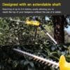 Cordless Pole Hedge Trimmer, PHIWOS 2.0Ah Battery and Charger Include