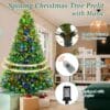 360° Rotating Prelit Christmas Tree 7ft - Musical Artificial Christmas Tree with Remote Control
