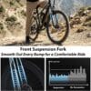 Finbike 26in Electric Bikes for Adults, 100KM Range, APP and USB Charging