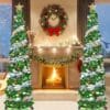 HMASYO 6FT/1.8M Pop Up Tinsel Christmas Tree with 100 Timer Lights & Remote