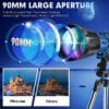 MEEZAA Telescope, Professional Powerful Telescope for Adults Astronomy Beginners