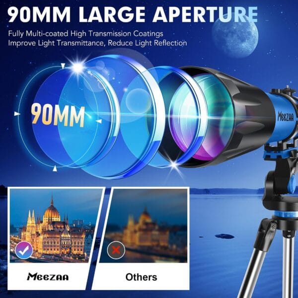 MEEZAA Telescope, Professional Powerful Telescope for Adults Astronomy Beginners