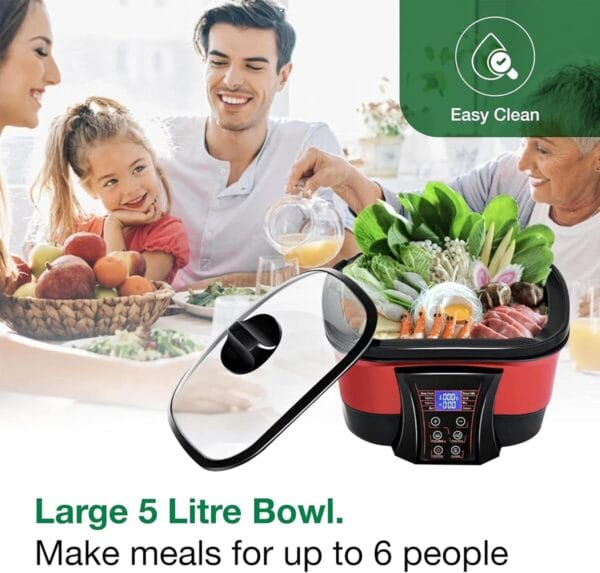 JML Go Chef Multi Cooker 5L – 8in1 Slow Cooker, Rice Cooker & Fryer
