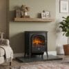 Dimplex Club Optiflame Electric Stove, Black Freestanding Electric Fire with Artificial Logs