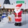 6FT Christmas Inflatable Santa Outdoor Decoration with LED Lights