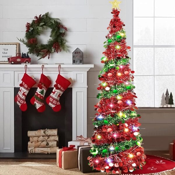 5 Ft Pop Up Christmas Tree with 16.5 Ft String Lights