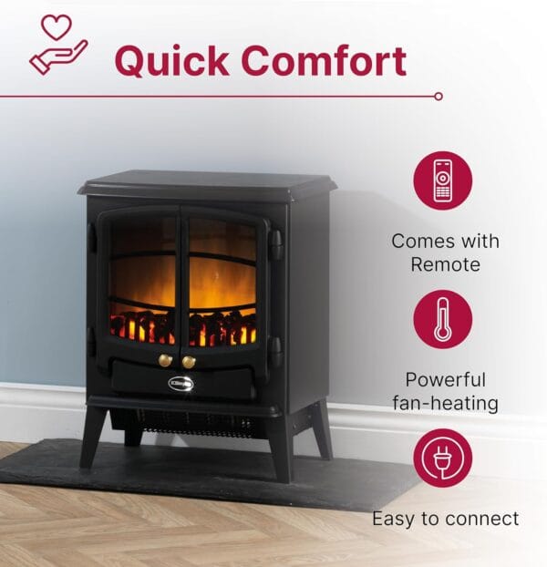 Dimplex Tango Optiflame 2KW Freestanding Electric Stove Fire, Coal Fuel bed