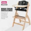 Abiie Beyond Junior Wooden High Chair with Tray