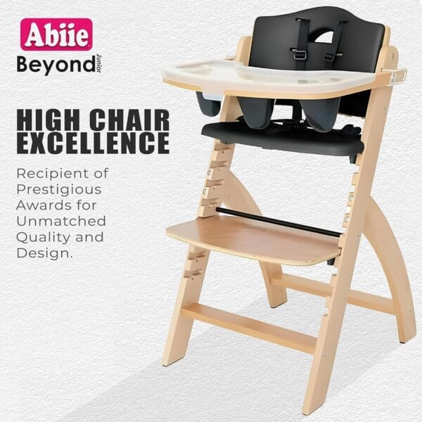 Abiie Beyond Junior Wooden High Chair with Tray