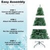 SHATCHI 6ft/1.8m Alaskan Pine Green Artificial Christmas Tree Bushy 550 Tips Xmas Home Decorationations Decorations