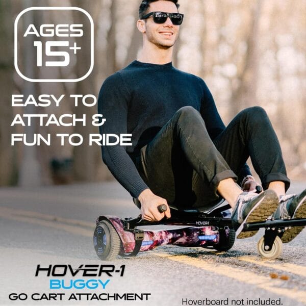 81nI8z8MOeL._AC_SL1500_ HOVER-1 Kart Buggy Attachment | Compatible with Most 6.5" & 8" Electric Hoverboards