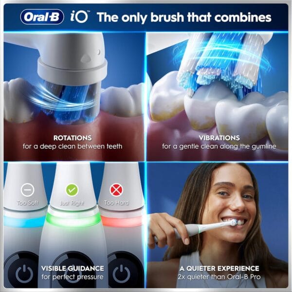 Oral-B iO6 Electric Toothbrush, Grey, with Travel Case and Spare Head