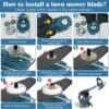 Cordless Strimmer, Garden Strimmer Cordless with Weed Brush and 2 x 4.0Ah Battery