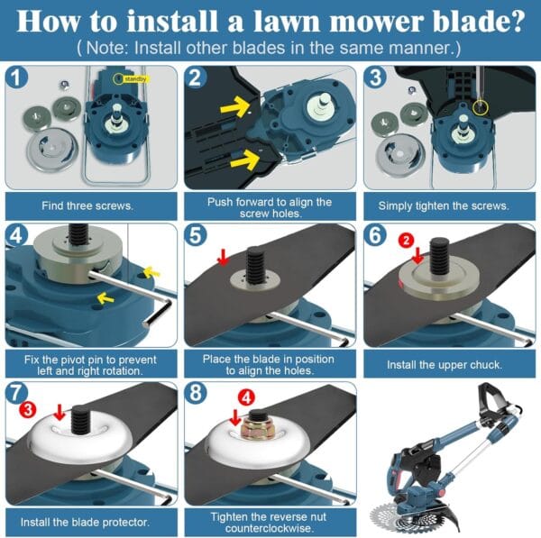 Cordless Strimmer, Garden Strimmer Cordless with Weed Brush and 2 x 4.0Ah Battery