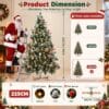 7.5ft/225cm PVC Snow Flocked Artificial Christmas Tree with Light