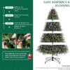 Shareconn 6.5ft Artificial Fir Function Christmas Tree with Lights,17 modes