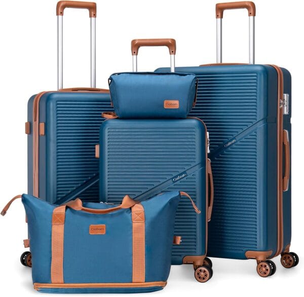 Cosbarn Set of 5 Trolley Suitcases 22 x 14 x 9 inches