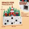 Spielwerk® Wooden Advent Calendar, Chocolates Gift Box, Christmas Landscape