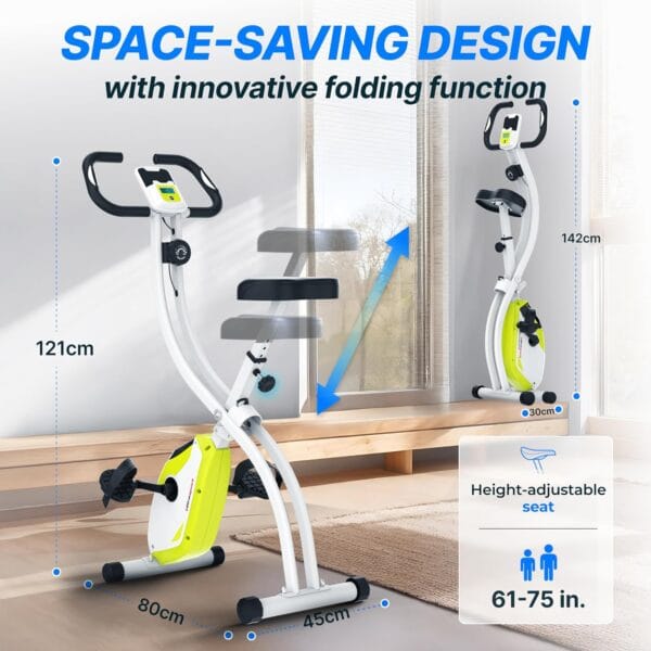 Ultrasport F-Bike Folding Exercise Bike 286 lbs Capacity