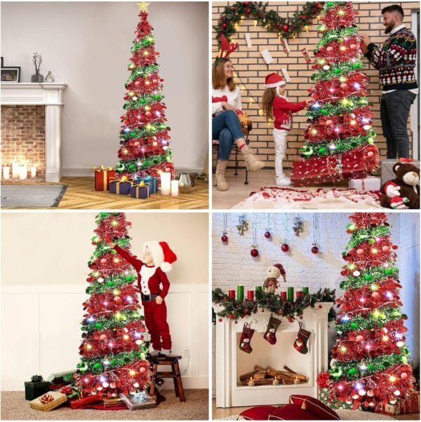 5 Ft Pop Up Christmas Tree with 16.5 Ft String Lights