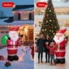 6FT Christmas Inflatable Santa Outdoor Decoration with LED Lights