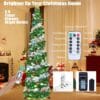 HMASYO 6FT/1.8M Pop Up Tinsel Christmas Tree with 100 Timer Lights & Remote