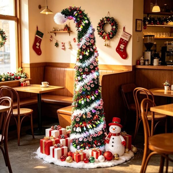5 Ft Pop Up Christmas Tree with 16.5 Ft String Lights