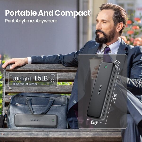 81ss2WL5iWL._AC_SL1500_ Phomemo M834 Portable Themral Inkless Printer A4 300DPI - Black Kit