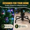 New Christmas Tree X-Mas Tree Fiber Optic Color Changing Multi Colour Led Lights With Star Free Standing Indoor Tree Lights XMAS Gift (7 FT)