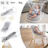 Twinly Alaia Baby High Chair 5-in-1 with Newborn Bouncer, White