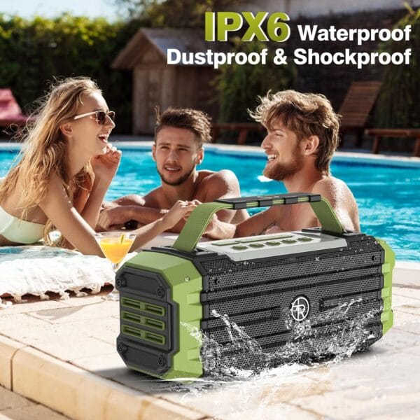 TOMPROAD Portable Bluetooth Speaker 120W Peak 80W Wireless Speakers
