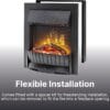 Dimplex Clement 2KW Optiflame Inset Electric Fire, Black