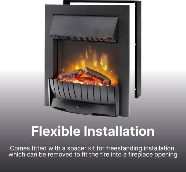 Dimplex Clement 2KW Optiflame Inset Electric Fire, Black