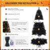 81vh1YNpT0L._AC_SL1500_ 6ft Black Artificial Christmas Tree with DIY 100 Warm Lights