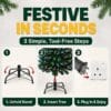 New Christmas Tree X-Mas Tree Fiber Optic Color Changing Multi Colour Led Lights With Star Free Standing Indoor Tree Lights XMAS Gift (7 FT)