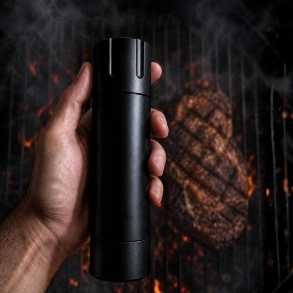 MANNKITCHEN Pepper Cannon - Professional Pepper Grinder & Mill, 10x Faster