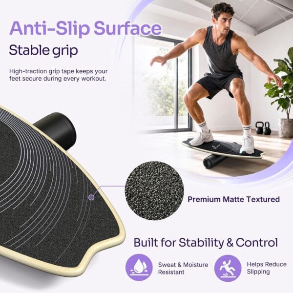 Sportneer Balance Board Skateboard, 7-in-1 Wooden Surfboard for Adults Kids