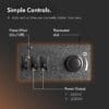 81ytKGourBL._AC_SL1500_ Vonhaus Electric Log Burner 2000W β 2 Heat Settings β Black
