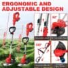 Cordless Strimmer 21V with 2×2000mAh Battery & Charger,Grass Trimmer Cordless with 14 Blades Cutting System