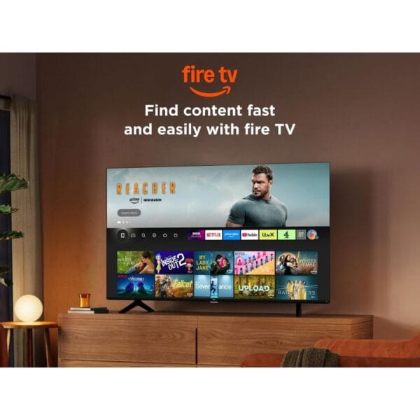 TCL 32SF560-UK 32 Inch Full HD QLED HDR Smart TV with Fire TV Press & Ask Alexa, Metallic Bezel-Less Design [Energy Class F]