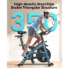 【2026 Upd】Toputure Exercise Bike with APP, Hand Pulse, Shock Absorption
